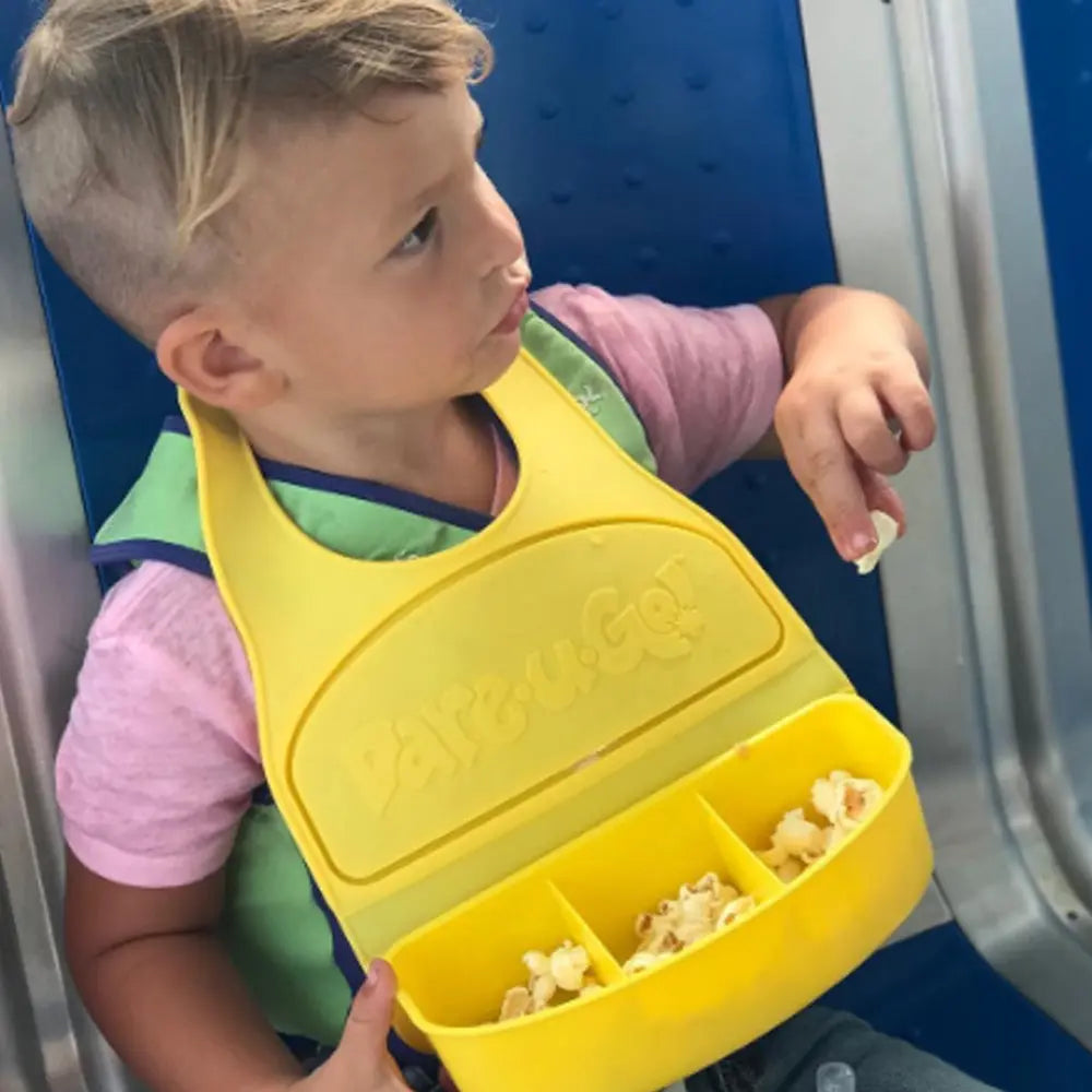 Dare-U-Go One-Piece Bib & Baby Plate - Yellow Dare-U-Go