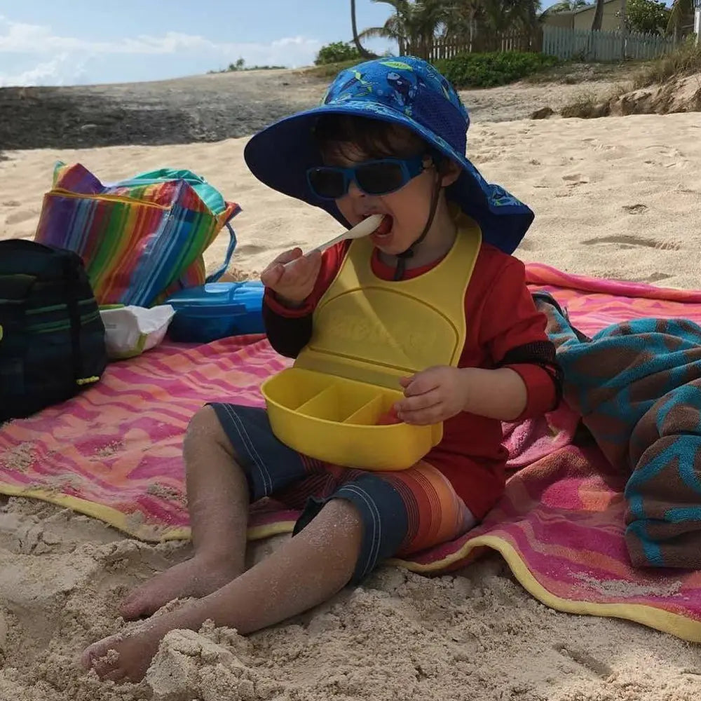 Dare-U-Go One-Piece Bib & Baby Plate - Yellow Dare-U-Go