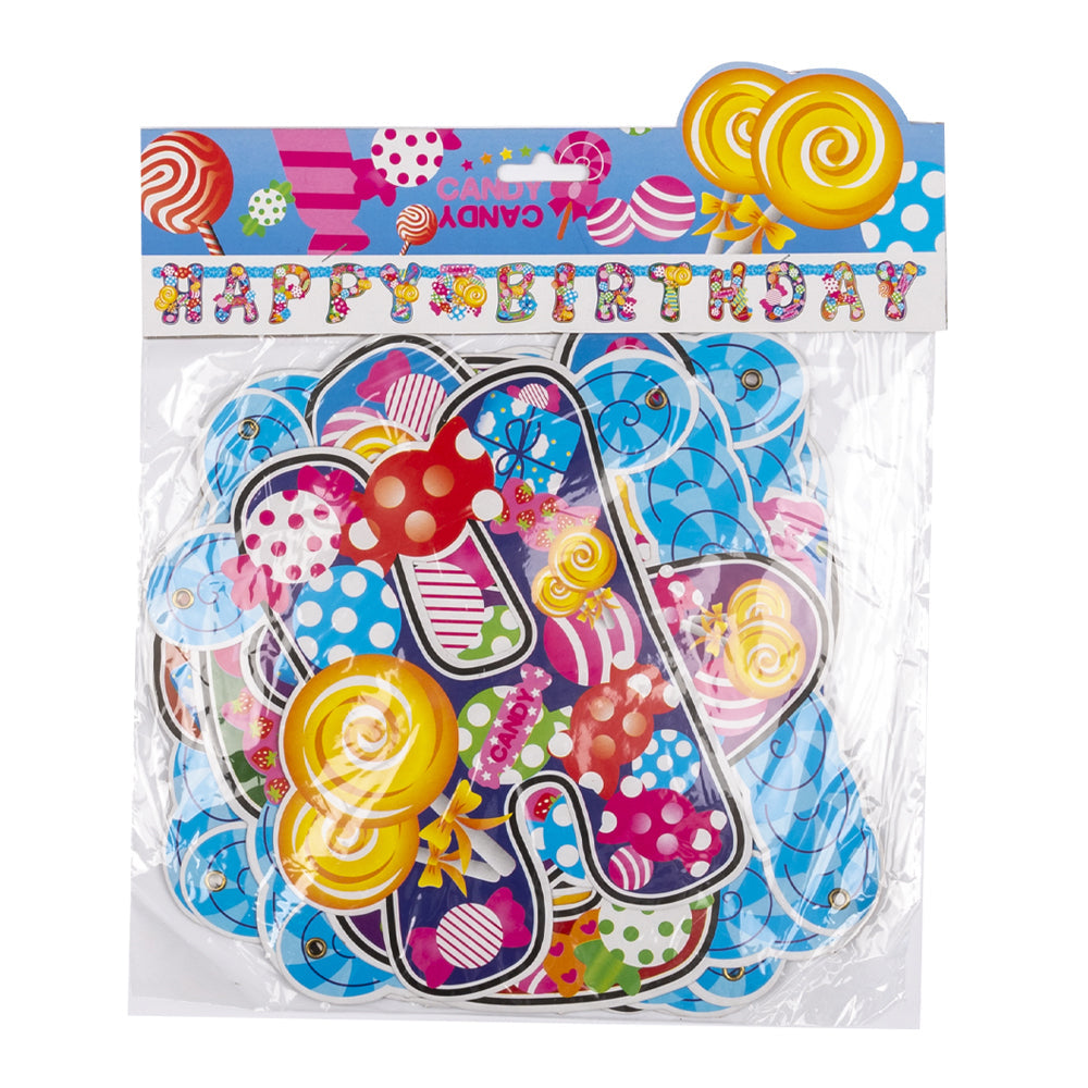 Happy Birthday Decoration Banner - Candy Generic Brand