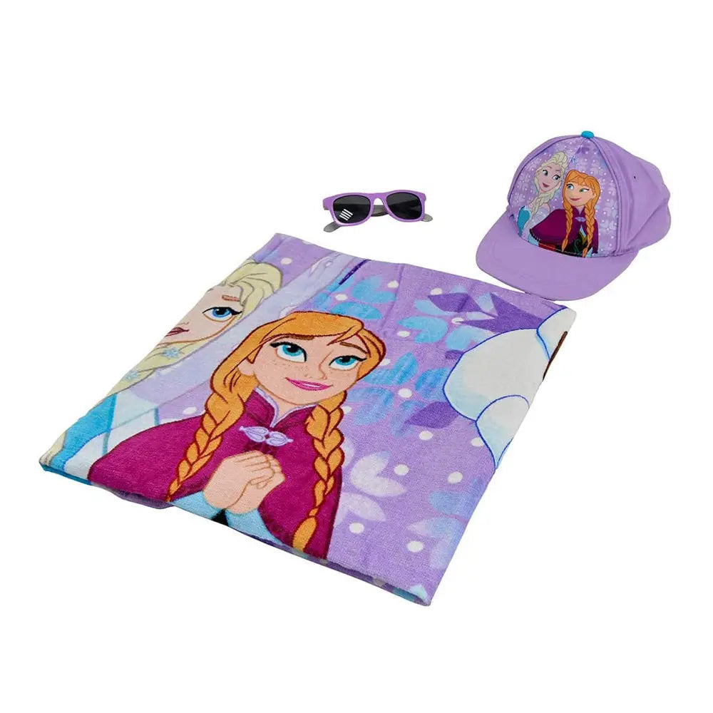 Frozen Beach Set-Bag,Towel,Caps & Sunglasses Frozen