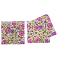 Party Napkins - Pink Flowers Generic Brand