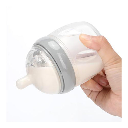 رضاعة هاكا سيليكون لون رمادي - (160 مل)