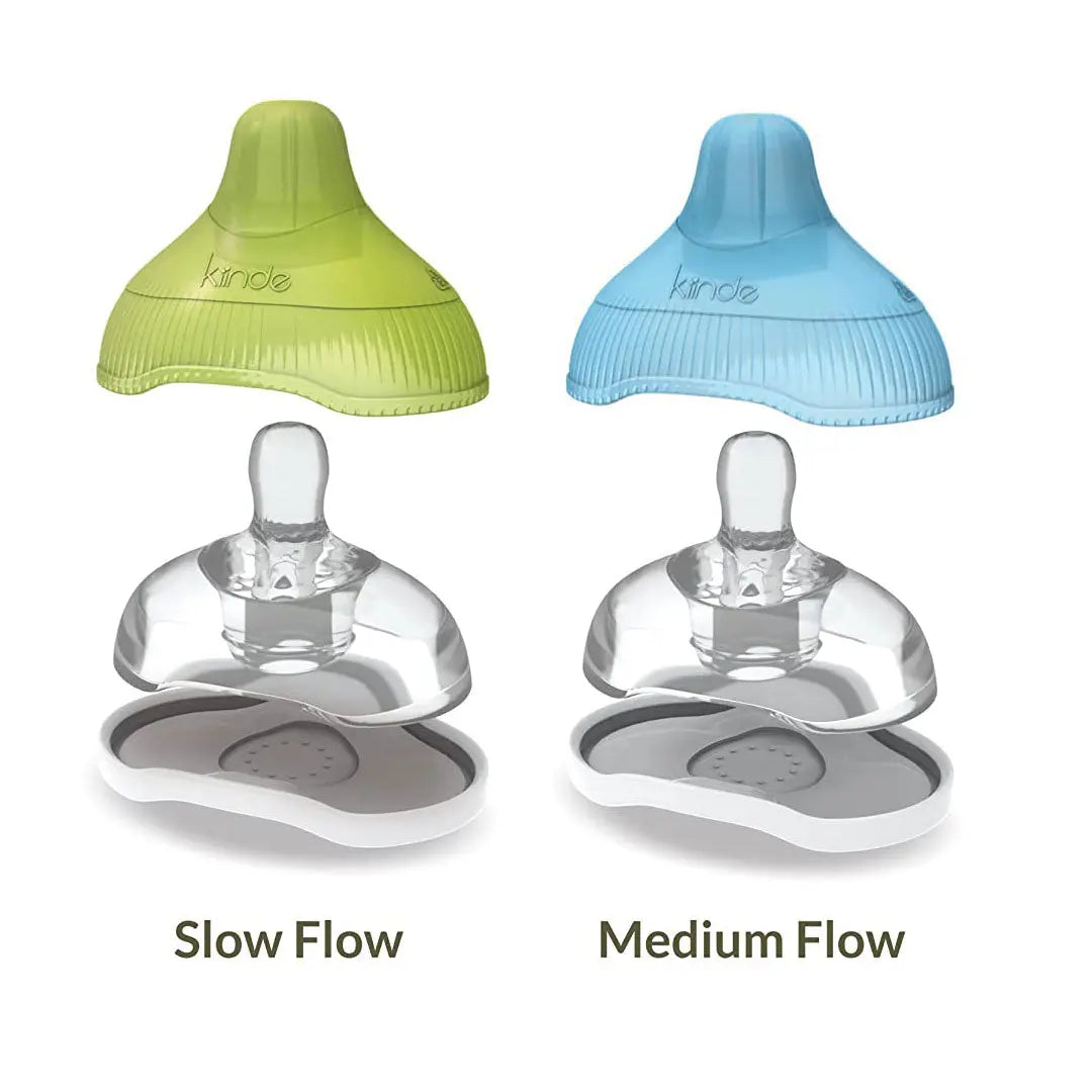 Kiinde Twist - Squeeze Natural Feeding Bottle with Nipples, 2 Pieces Kiinde