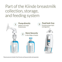 Kiinde Twist - Squeeze Natural Feeding Bottle with Nipples, 2 Pieces Kiinde