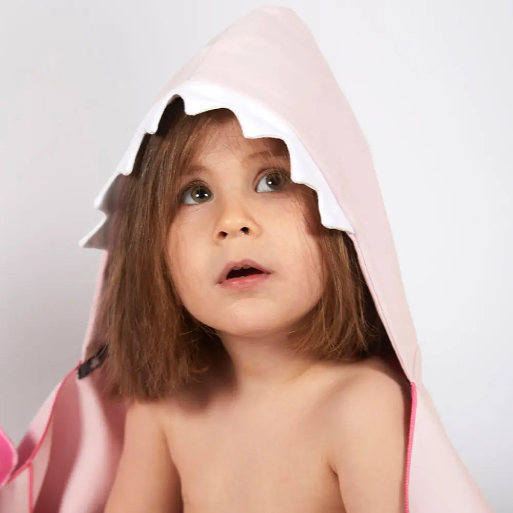 Little Champions Autonomy Hooded Towel Shark Pink Little Champions