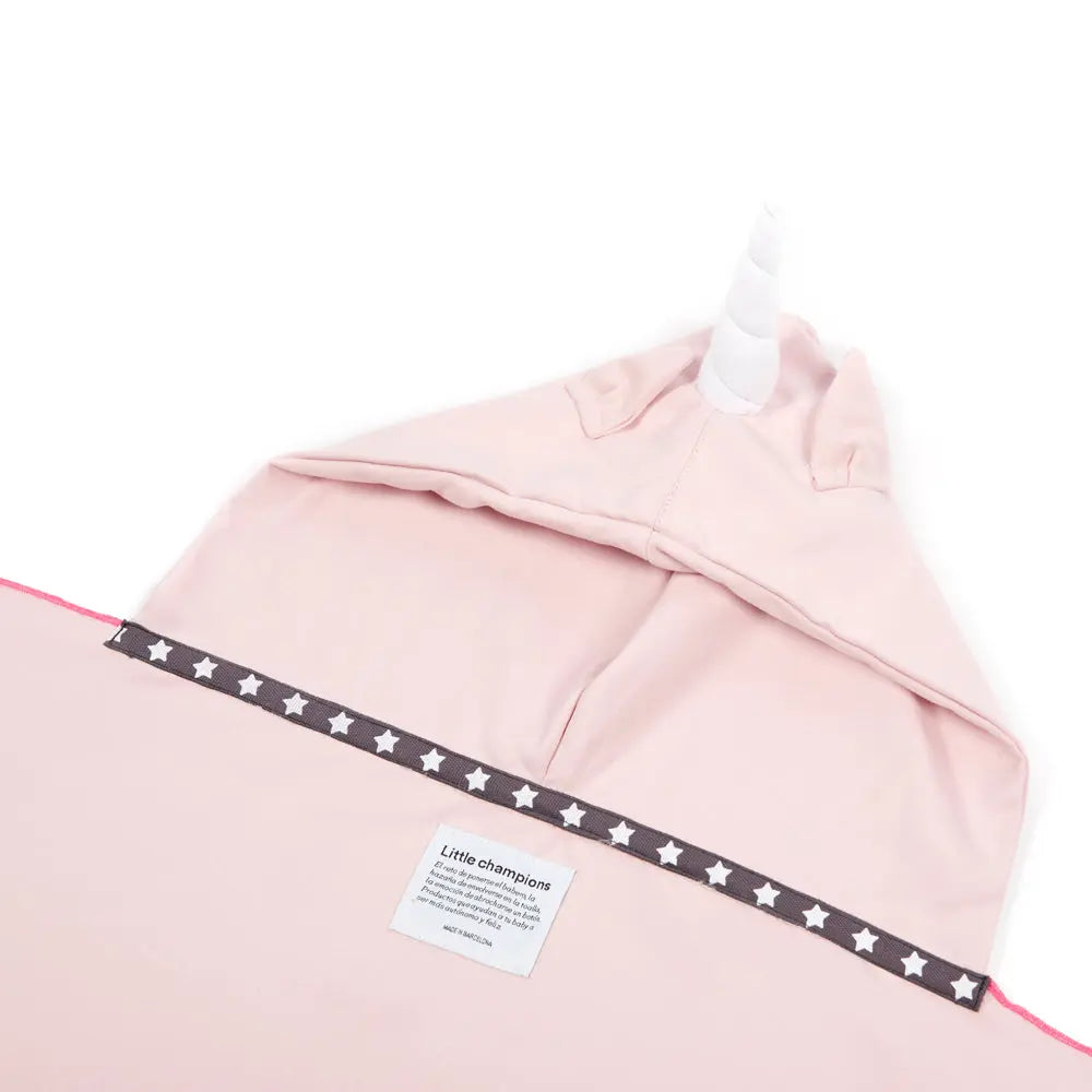 Little Champions Autonomy Hooded Towel Unicorn Light Pink Little Champions