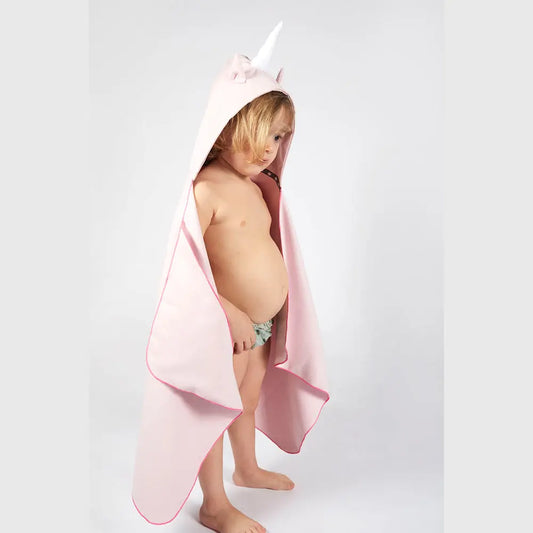 Little Champions Autonomy Hooded Towel Unicorn Light Pink Little Champions