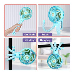 Mamas First Mini Fan Flexible Tripod - Blue