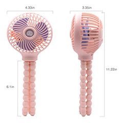 Mamas First Mini Fan Flexible Tripod - Pink