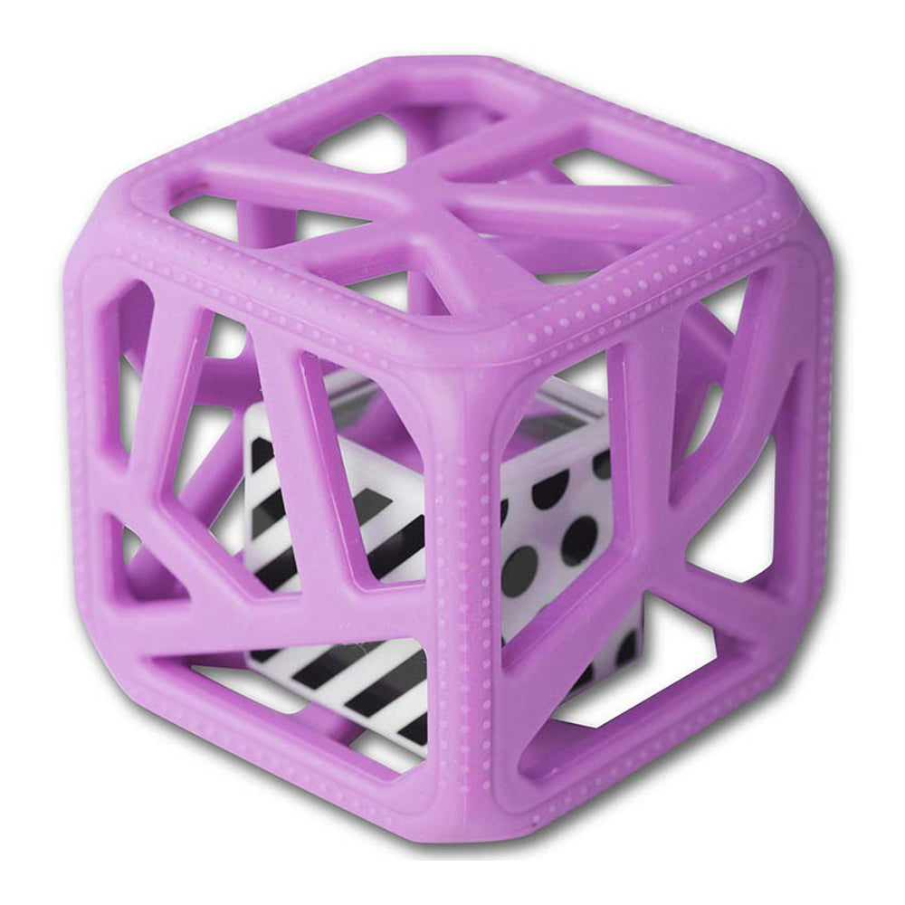 Malarkey Kids Chew Cube Easy Grip Teether Rattle - Purple Malarkey Kids