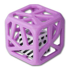 Malarkey Kids Chew Cube Easy Grip Teether Rattle - Purple Malarkey Kids