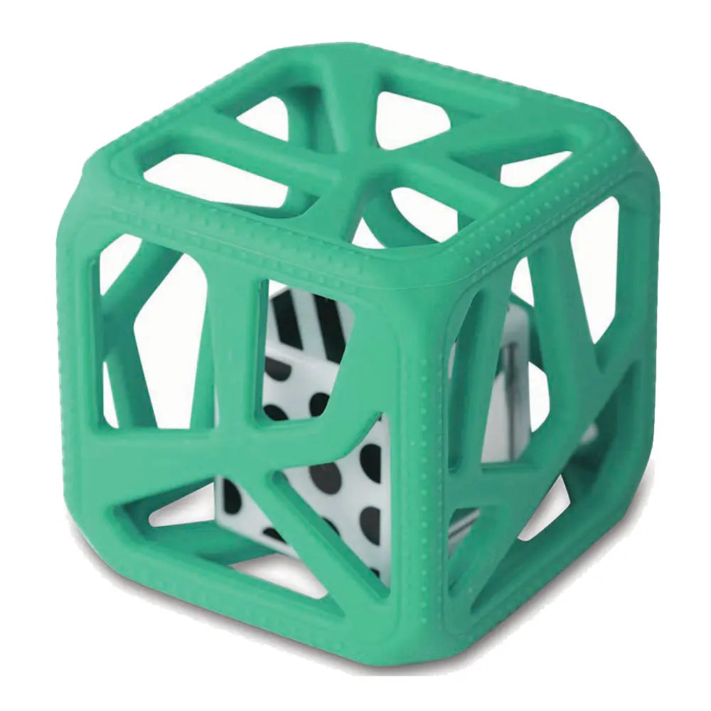 Malarkey Kids Chew Cube Easy Grip Teether Rattle - Turquoise Malarkey Kids
