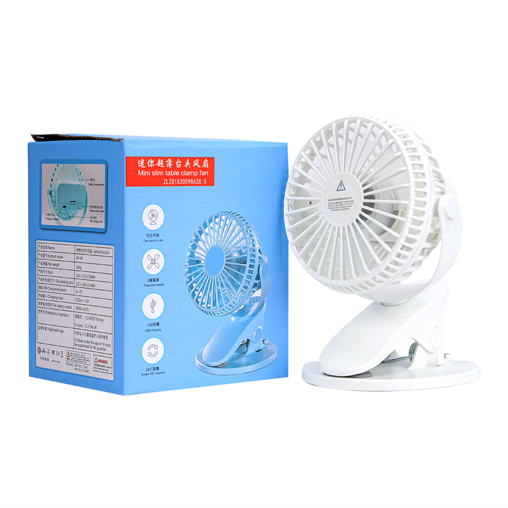 Mamas First Mini Fan Clip - White Mama's First