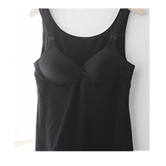 Mom's Day Maternity Camisole Padded Bra Tencel Fiber - Black