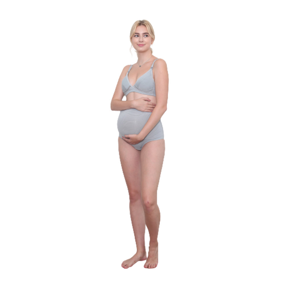 Maternity Stripe Hamline Panty Grey - 1 piece Mom's Day