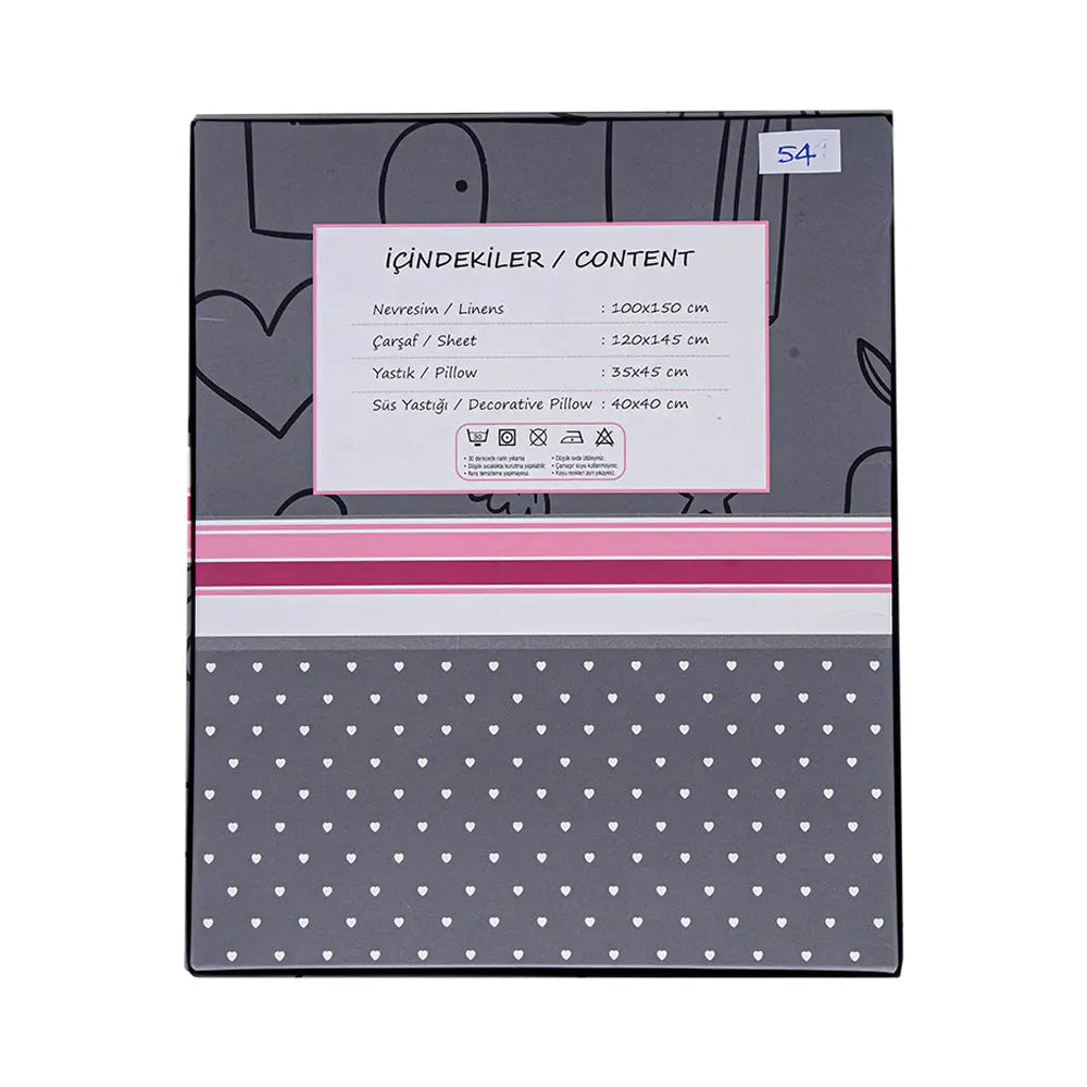 Momi Shop Duvet Cover Set - Pink (Pillow 35x45cm) Momi Shop