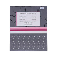 Momi Shop Duvet Cover Set - Pink (Pillow 35x45cm)