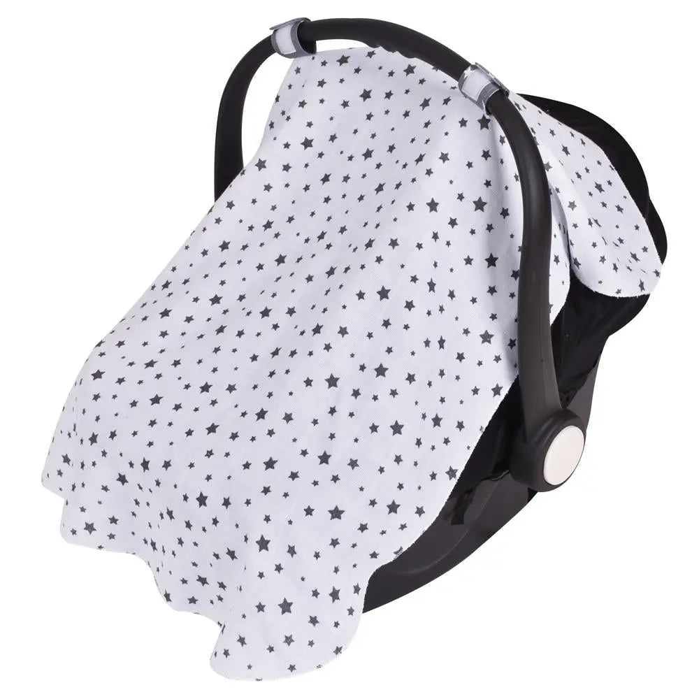 Sevi Bebe Muslin Infant Car Seat Cover - Grey Star Sevi Bebe