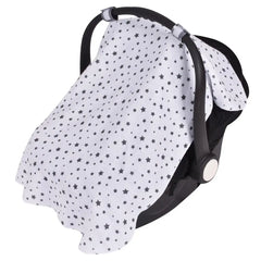 Sevi Bebe Muslin Infant Car Seat Cover - Grey Star Sevi Bebe