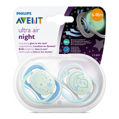 Philips Avent Soother Ultra Air Night 6- 18 months - Pack of 2 Philips Avent