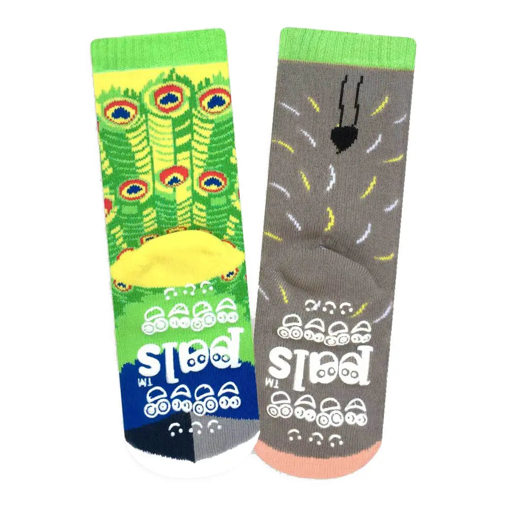Pals Socks Peacock & Elephant Kids Socks- (4-8 years) Pals Socks