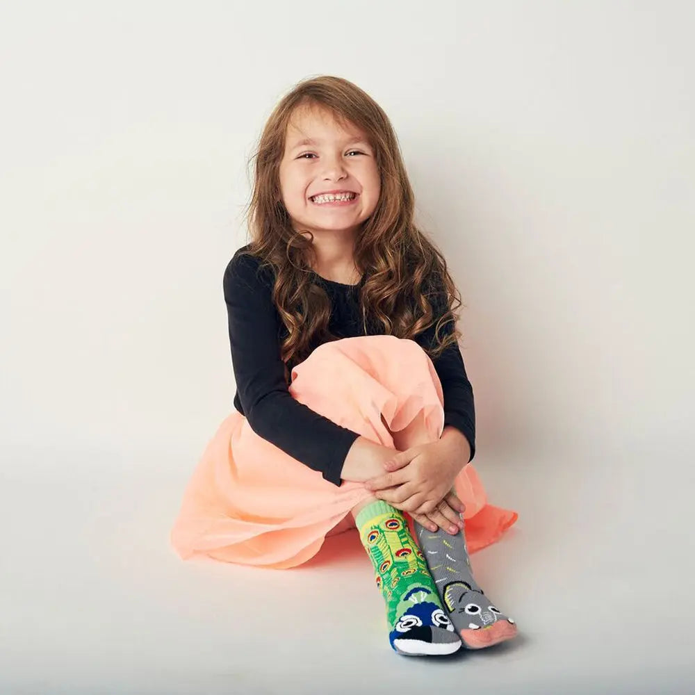 Pals Socks Peacock & Elephant Kids Socks- (4-8 years) Pals Socks