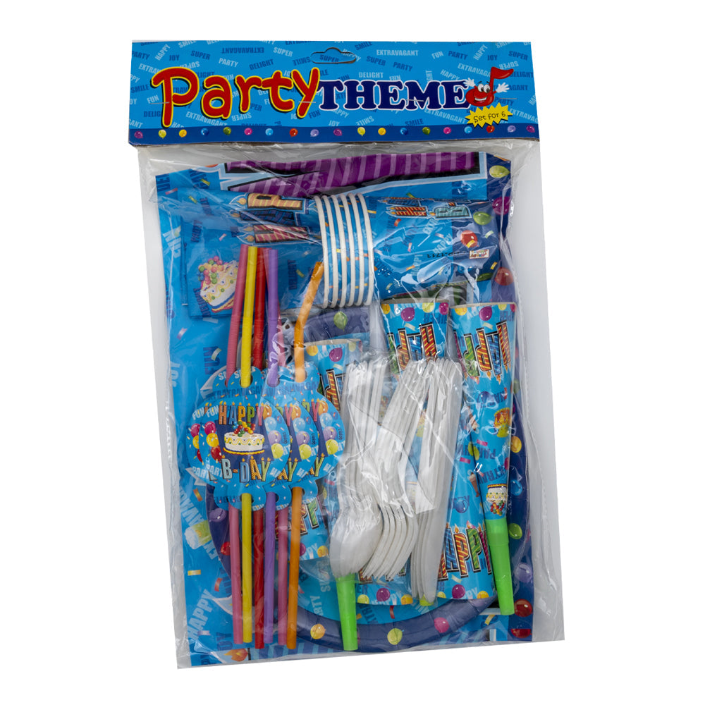 Party Theme Essentials - Set Of 6 - Dark Blue Generic Brand