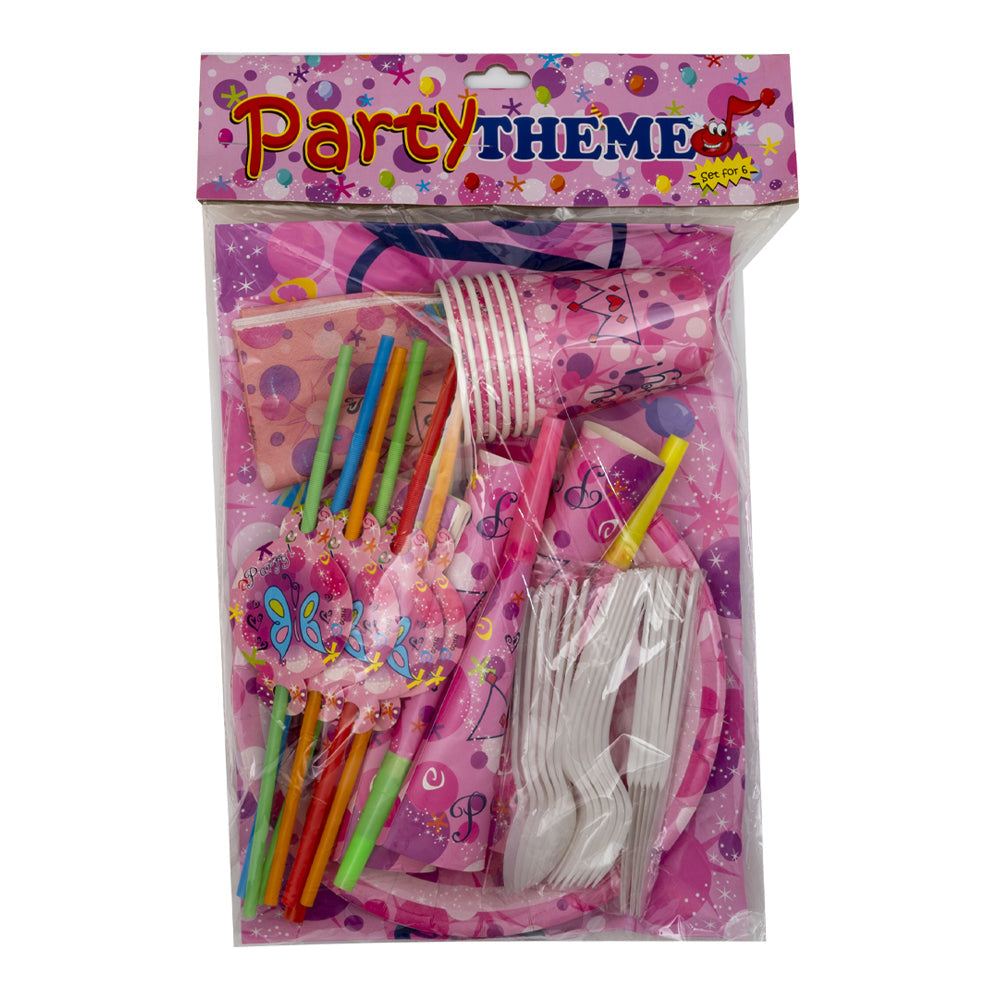Party Theme Essentials - Set Of 6 - Pink Generic Brand