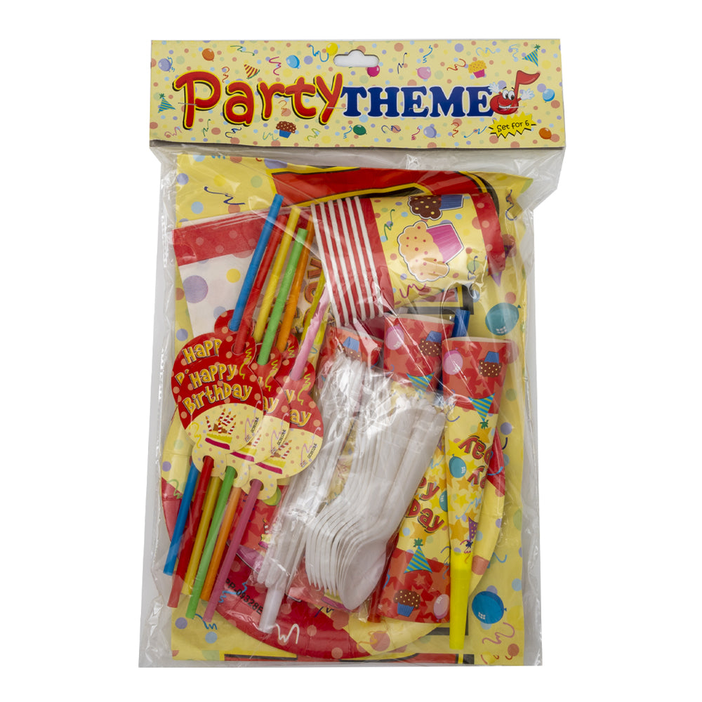 Party Theme Essentials - Set Of 6 - Yellow Generic Brand