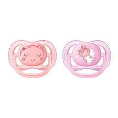 Philips Avent Soother Ultra Air 0-6 months - Mix Deco - 2 Pieces, Pink Philips Avent
