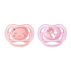 Philips Avent Soother Ultra Air 0-6 months - Mix Deco - 2 Pieces, Pink Philips Avent