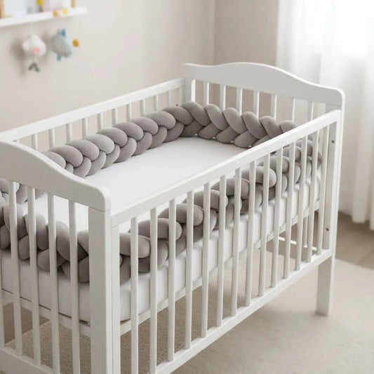 Plastimyr Braided Baby Crib Bumper - Grey Plastimyr
