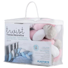 Plastimyr Braided Baby Crib Bumper - Pink Plastimyr