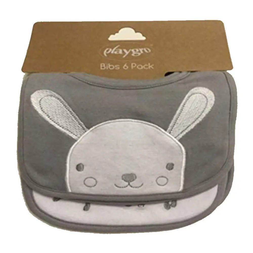 Playgro Bunny Bibs - Grey Playgro