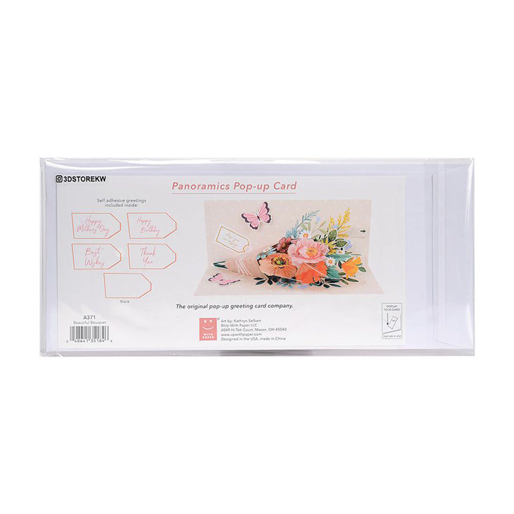 Pop Up 3D Birthday Card Beautiful Bouquet Up With Paper