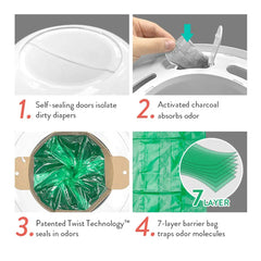 Prince LionHeart My Twistr Nappy Disposal System - White Prince LionHeart