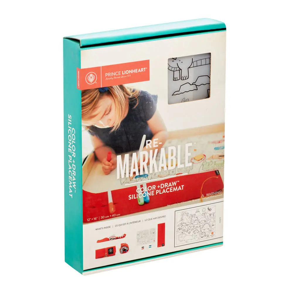 Prince Lionheart Colour & Draw Placemat Dino Prince LionHeart