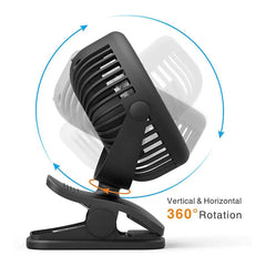 Mamas First Mini Fan Clip- Black Mama's First