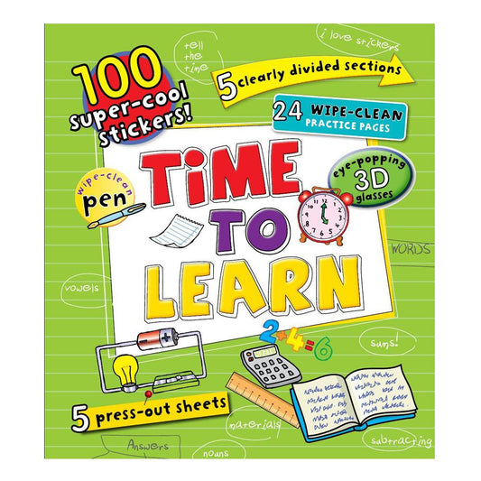 100 Super Cool Stickers, Time to Learn Book/Kit