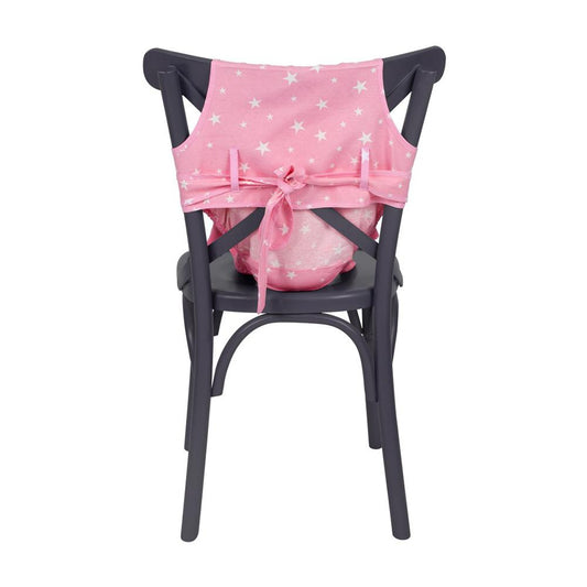 Sevi Bebe Fabric High Chair Booster - Pink Star