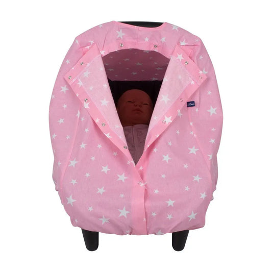 Sevi Bebe Infant Car Seat Cover - Pink Star Sevi Bebe