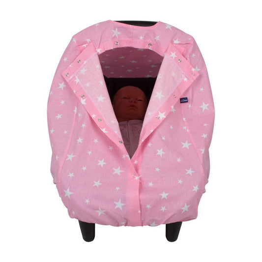 Sevi Bebe Infant Car Seat Cover - Pink Star Sevi Bebe