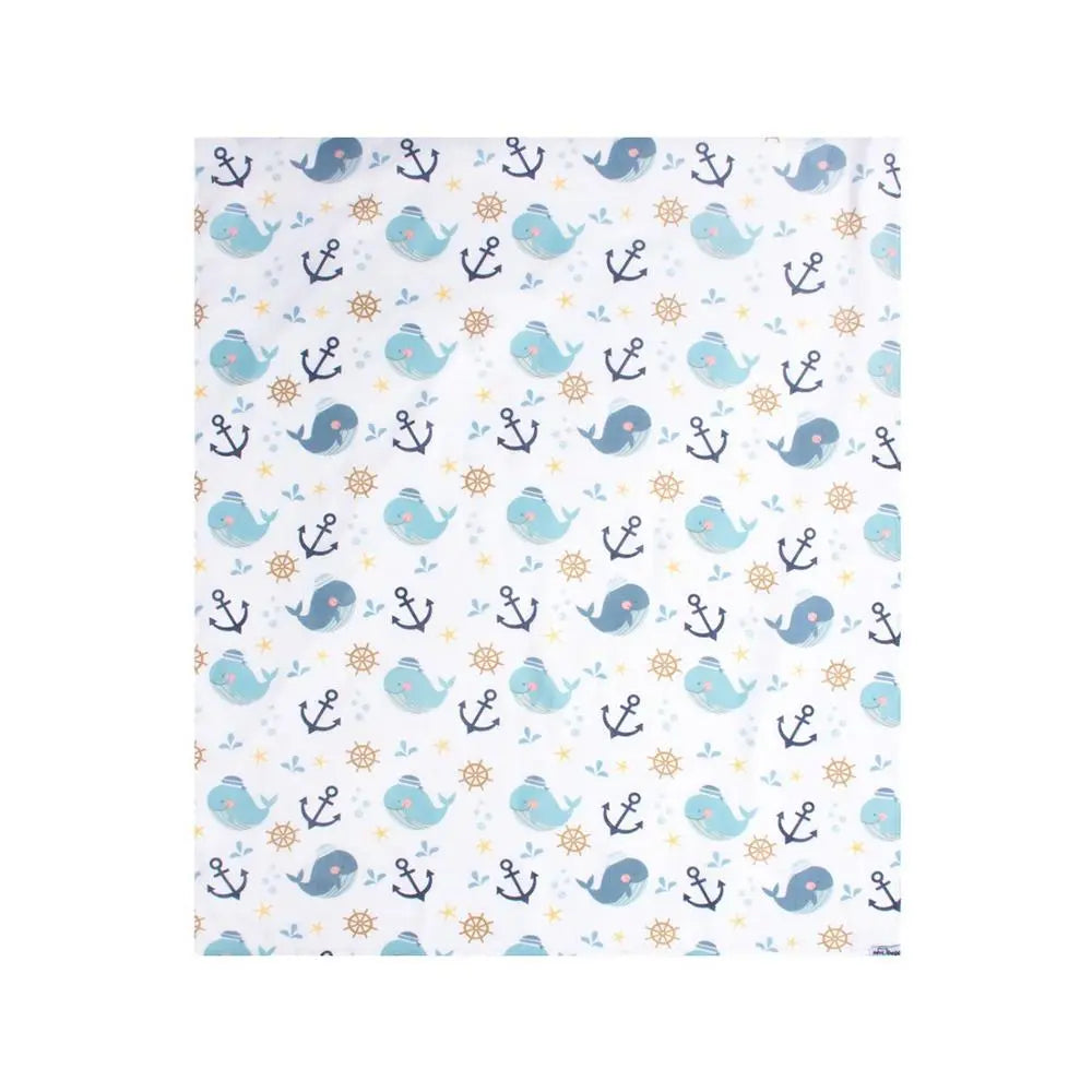 Sevi Bebe Printed Muslin Blanket 120x100 cm - Fish Pattern Sevi Bebe