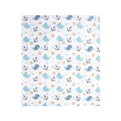 Sevi Bebe Printed Muslin Blanket 120x100 cm - Fish Pattern Sevi Bebe
