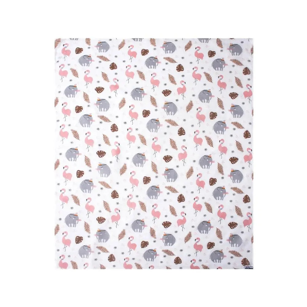 Sevi Bebe Printed Muslin Blanket 120x100 cm - Flamingo Pattern Sevi Bebe
