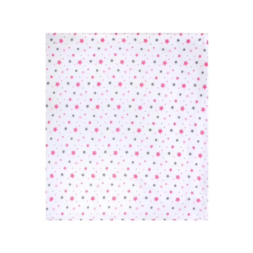 Sevi Bebe Printed Muslin Blanket 120x100 cm - Pink Star Sevi Bebe