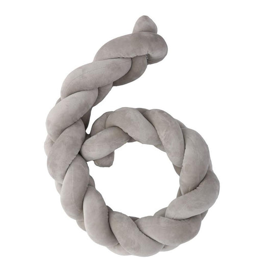 Plastimyr Braided Baby Crib Bumper - Grey