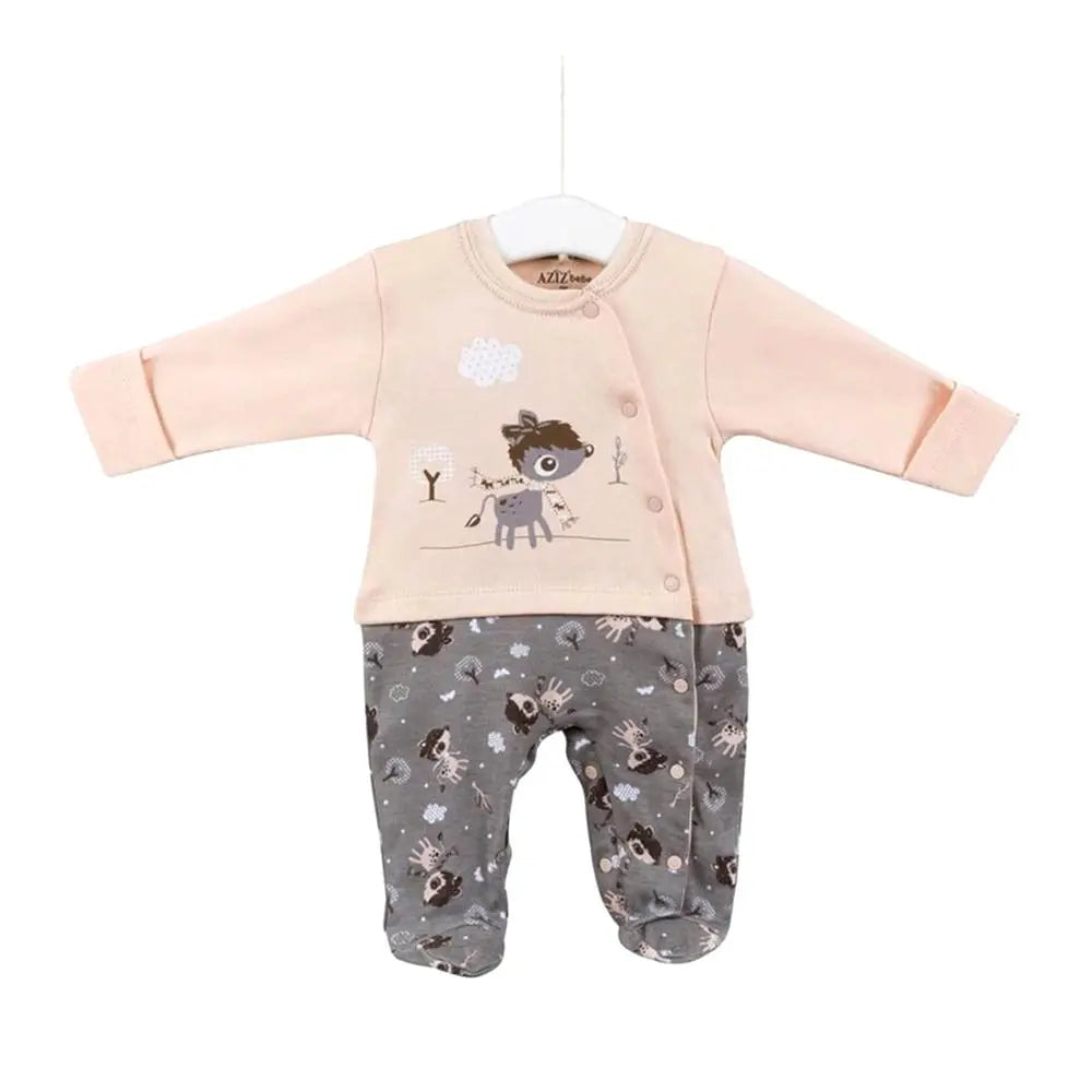Aziz Bebe Baby's Overall - Salmon Aziz Bebe