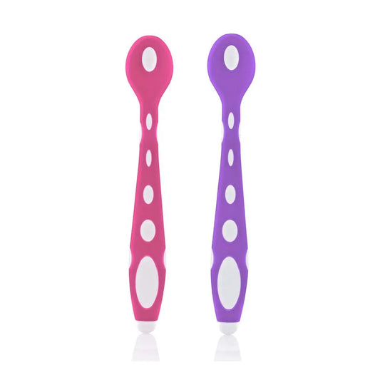 Baby Jem Feeding Spoon - Pack of 2 - Purple and Pink Baby Jem
