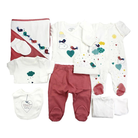 Tongs Baby Hospital Exit Set of 10 - Tongs Birds